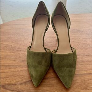 J.Crew Olive Green D’Orsay Pumps